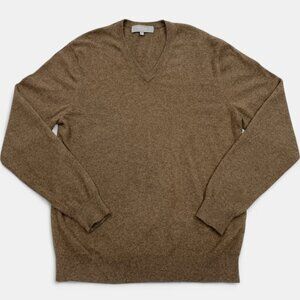 Neiman Marcus Cashmere Sweater Men's X-Large Brown Long Sleeve V-Neck XL
